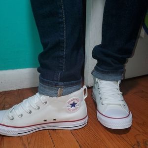 Converse mid tops white